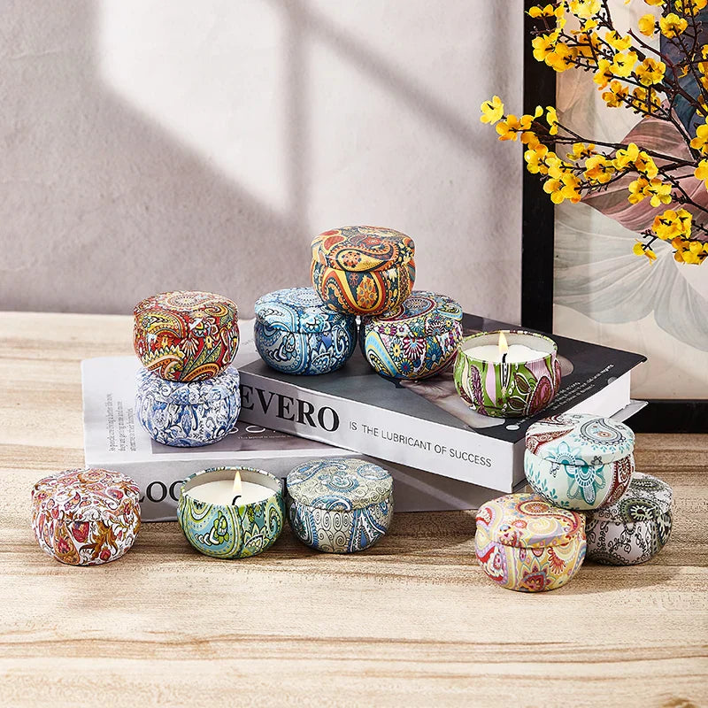 Bohemian Scented Candle Set Decorative Soy Wax Aromatherapy Gift Collection