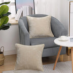 Chenille Throw Pillow Cover Stitched Edge Cushion Case