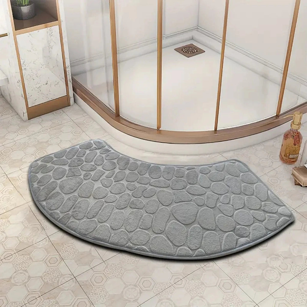 Curved Thickened Non-slip Bath Mat for Shower and Toilet Floor