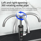 Electric Kitchen Faucet with Instantaneous Water Heater 3000W Stainless Steel