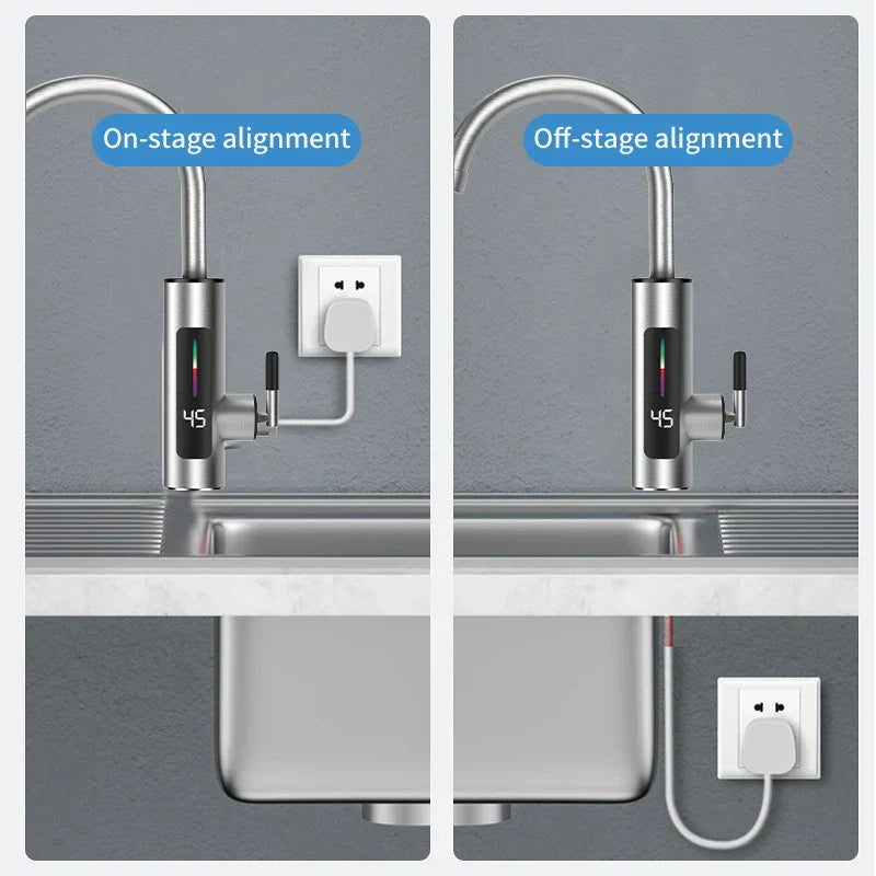 Instant Hot Water Faucet Stainless Steel Electric Kitchen Tap
