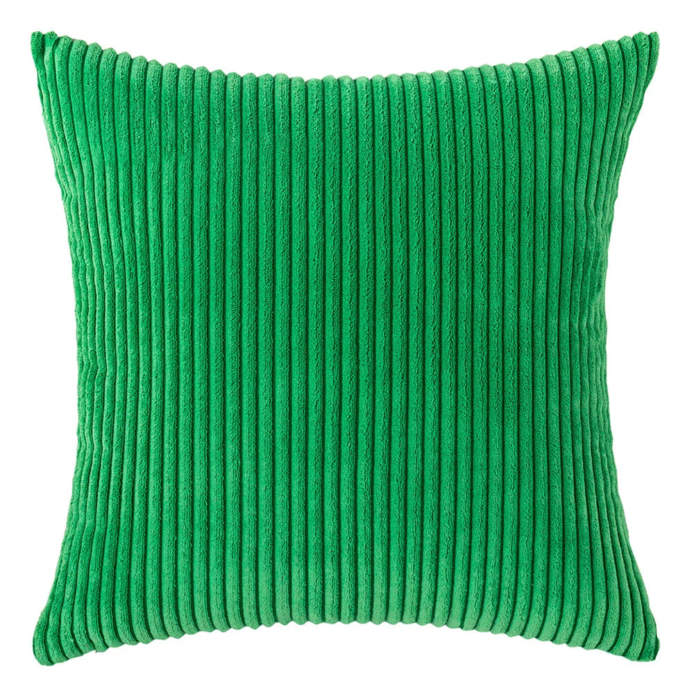 Corduroy Striped Throw Pillow Textured Decorative Cushion Cover