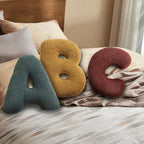 Velvet Alphabet Throw Pillow With Letters A To Z