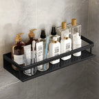 Shower Shelf Aluminum Rustproof Wall Mounted Storage | Single Tier Design | Moisture Resistant Bathroom Organizer