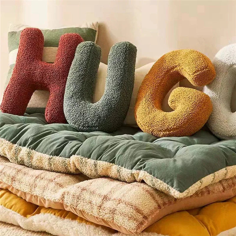 Velvet Alphabet Throw Pillow With Letters A To Z