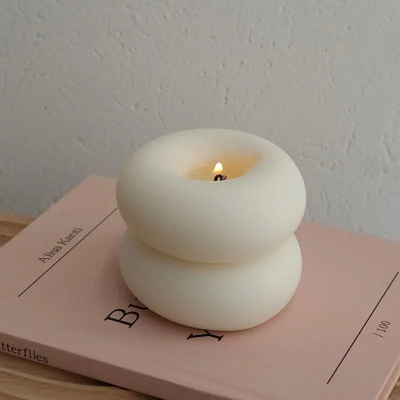 Round Smokeless Donut Aromatherapy Candle
