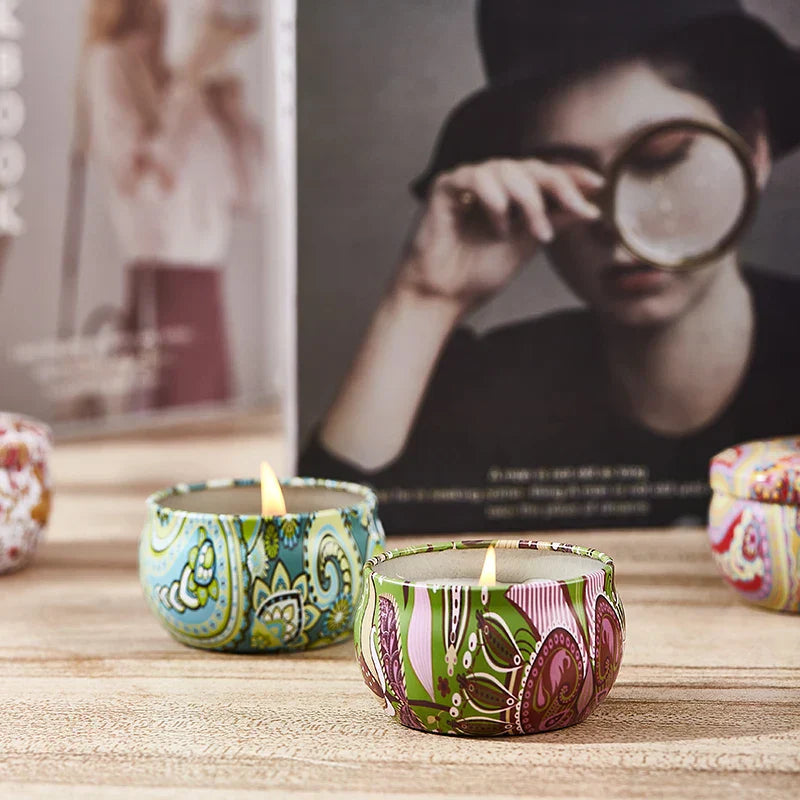 Bohemian Scented Candle Set Decorative Soy Wax Aromatherapy Gift Collection