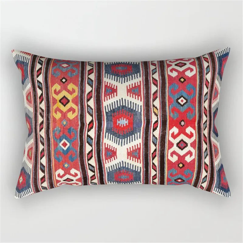 Moroccan Persian Style Pillowcase | Retro Bohemian Decorative Pattern | Vintage Texture for Sofas Beds and Accent Chairs