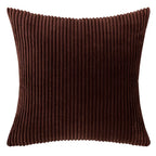 Corduroy Striped Throw Pillow Textured Decorative Cushion Cover