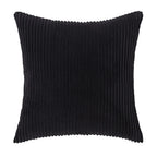 Corduroy Striped Throw Pillow Textured Decorative Cushion Cover