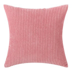 Corduroy Striped Throw Pillow Textured Decorative Cushion Cover
