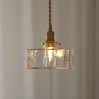 Vintage Textured Glass Pendant Light