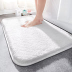 Microfiber Bathroom Mat Ultra Absorbent Thick Pile | Anti-Slip Backing for Safety | Machine Washable Soft Floor Rug for Shower