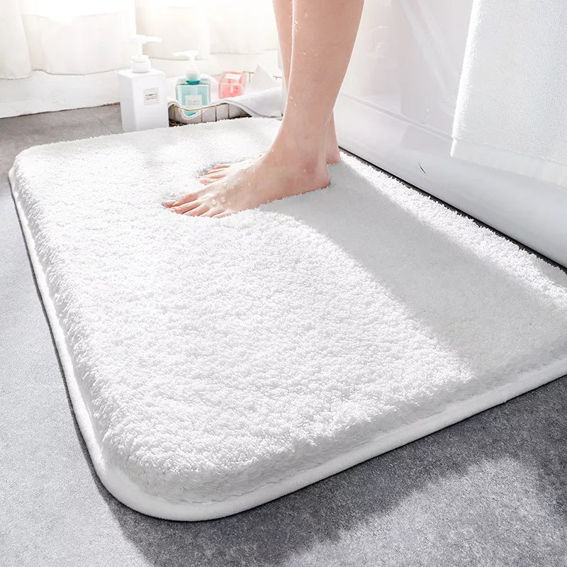 Microfiber Bathroom Mat Ultra Absorbent Thick Pile | Anti-Slip Backing for Safety | Machine Washable Soft Floor Rug for Shower
