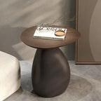Sculptural Pedestal Side Table Modern Wabi Sabi Accent Table