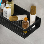 Shower Shelf Aluminum Rustproof Wall Mounted Storage | Single Tier Design | Moisture Resistant Bathroom Organizer