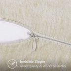 Chenille Throw Pillow Cover Stitched Edge Cushion Case