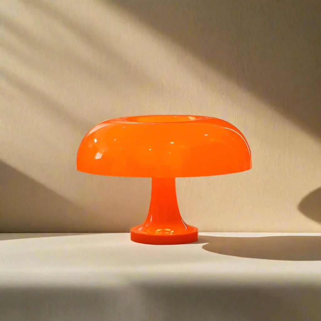 Table Lamp ABS and PS Construction | Retro Mushroom Dome Style | USB-C Powered LED with Three Adjustable Lighting Modes