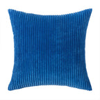 Corduroy Striped Throw Pillow Textured Decorative Cushion Cover