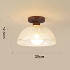 Minimalist Ribbed Glass Ceiling Light
