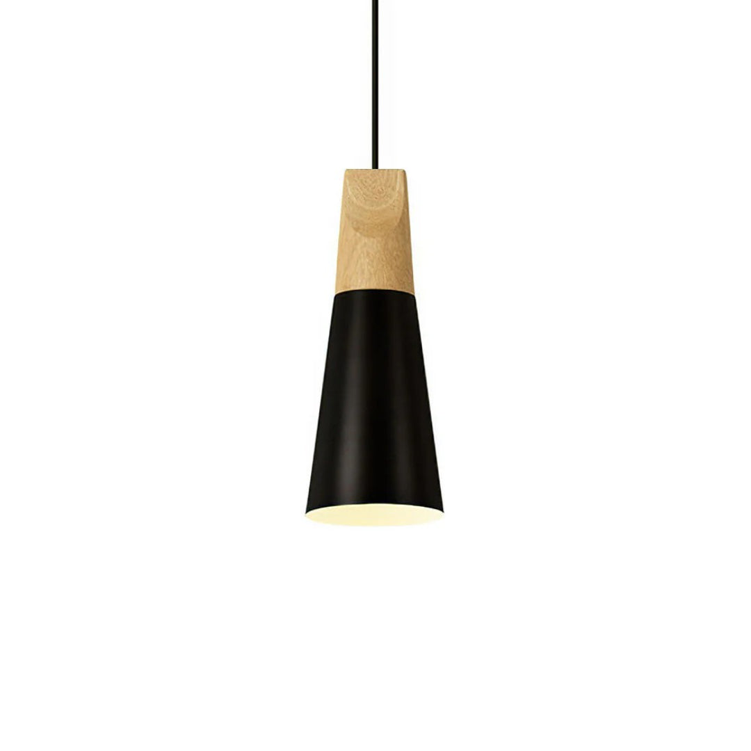 Scandinavian Wood Metal Pendant Light
