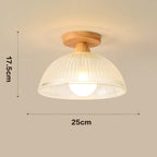 Minimalist Ribbed Glass Ceiling Light