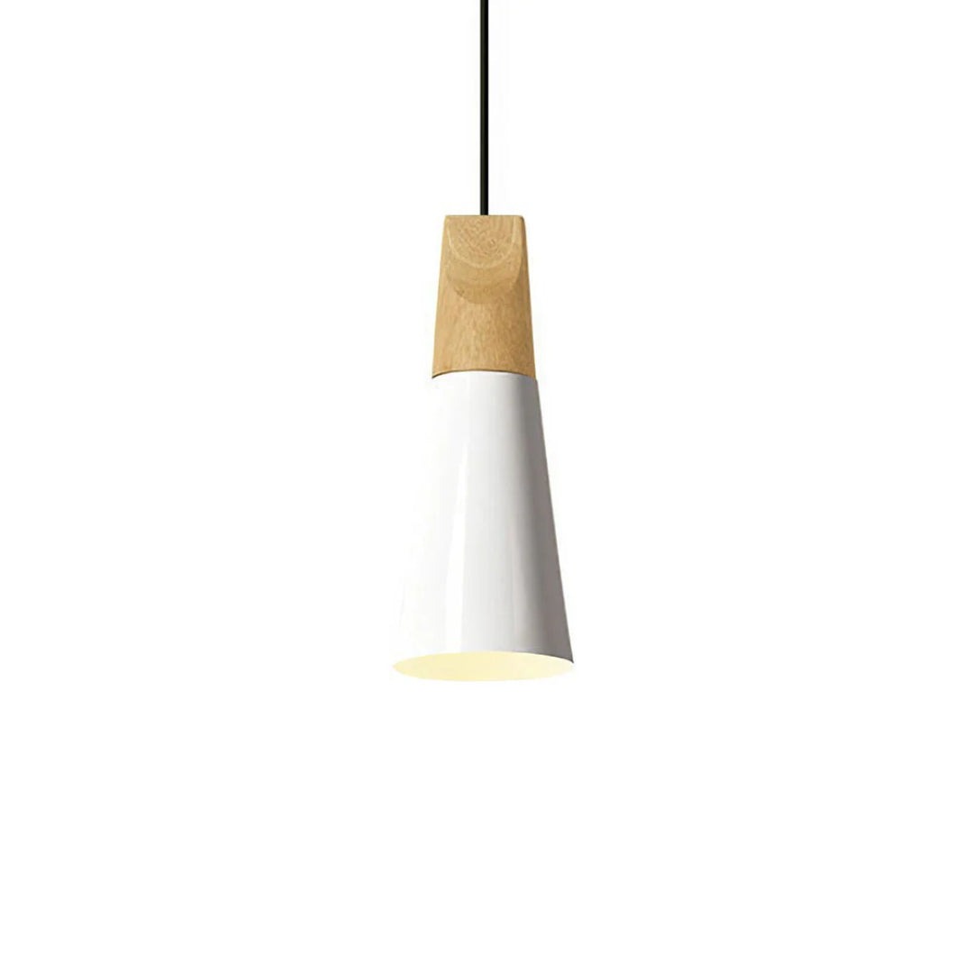 Scandinavian Wood Metal Pendant Light