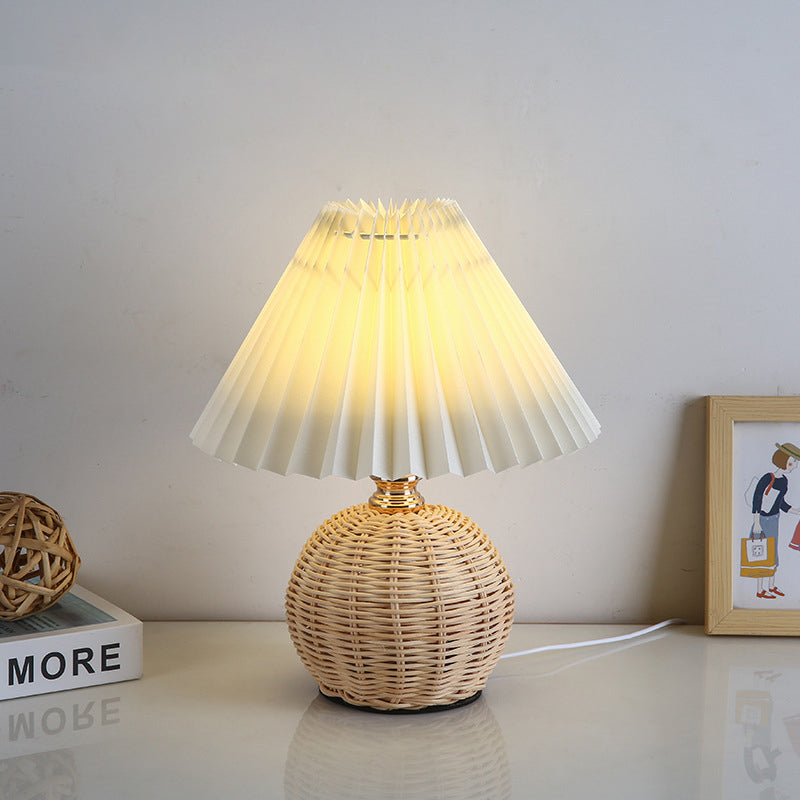 Nordic Rattan Table Lamp
