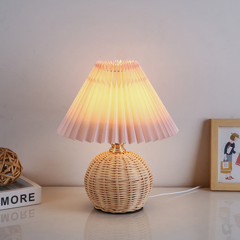 Nordic Rattan Table Lamp