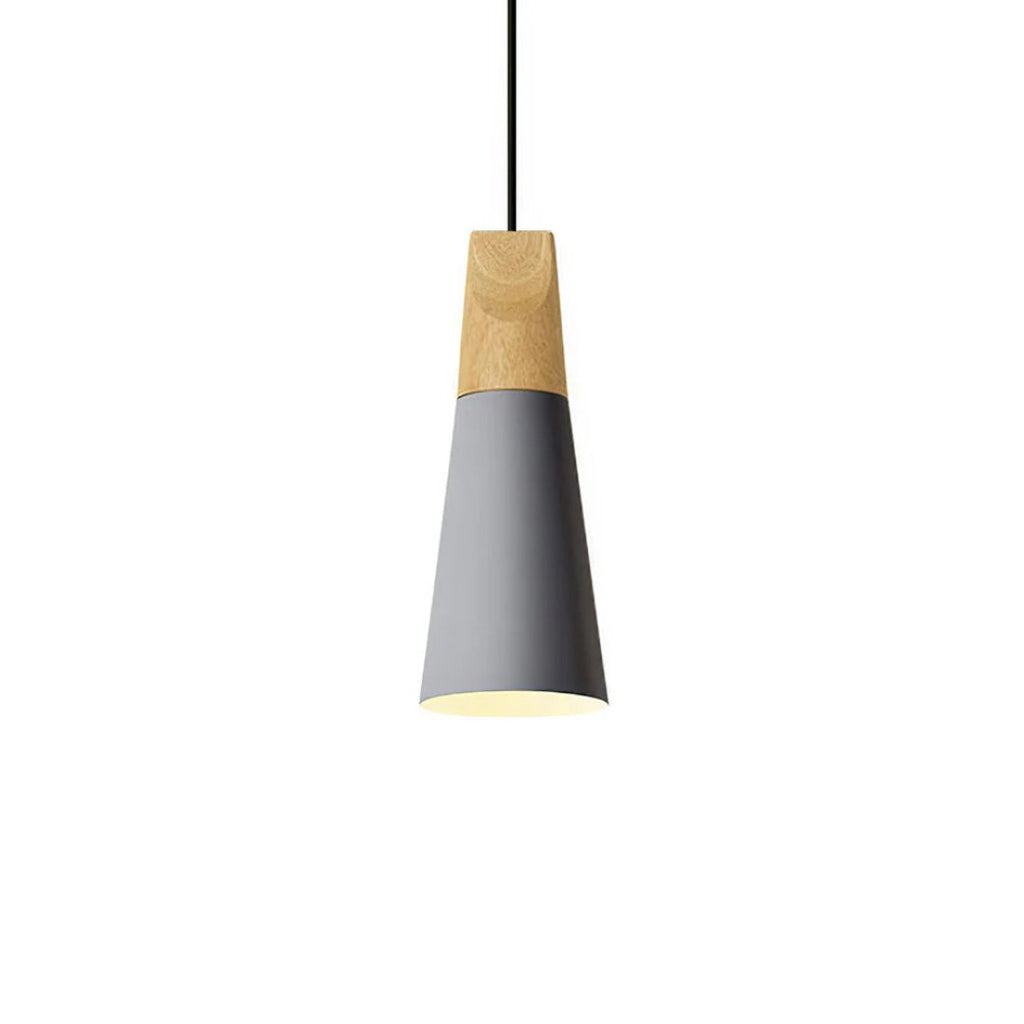 Scandinavian Wood Metal Pendant Light