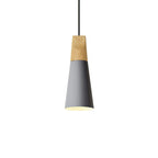 Scandinavian Wood Metal Pendant Light