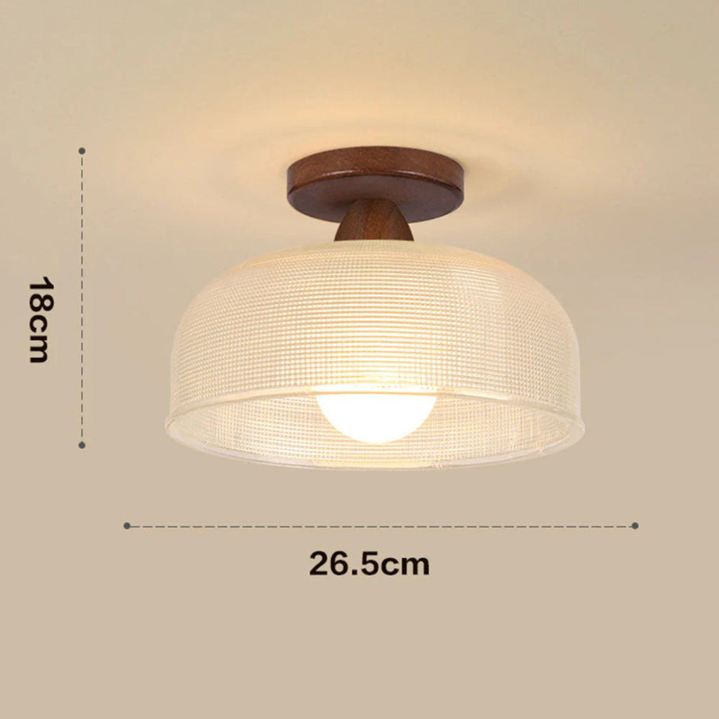 Minimalist Ribbed Glass Ceiling Light