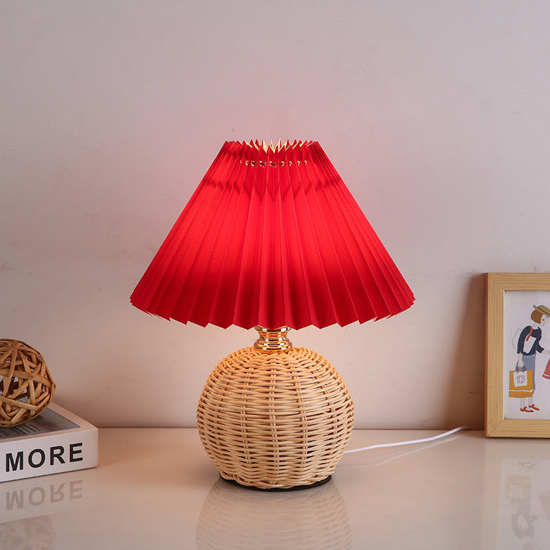 Nordic Rattan Table Lamp
