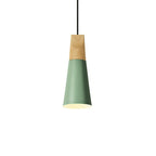 Scandinavian Wood Metal Pendant Light