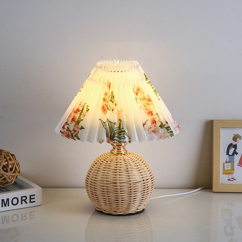 Nordic Rattan Table Lamp
