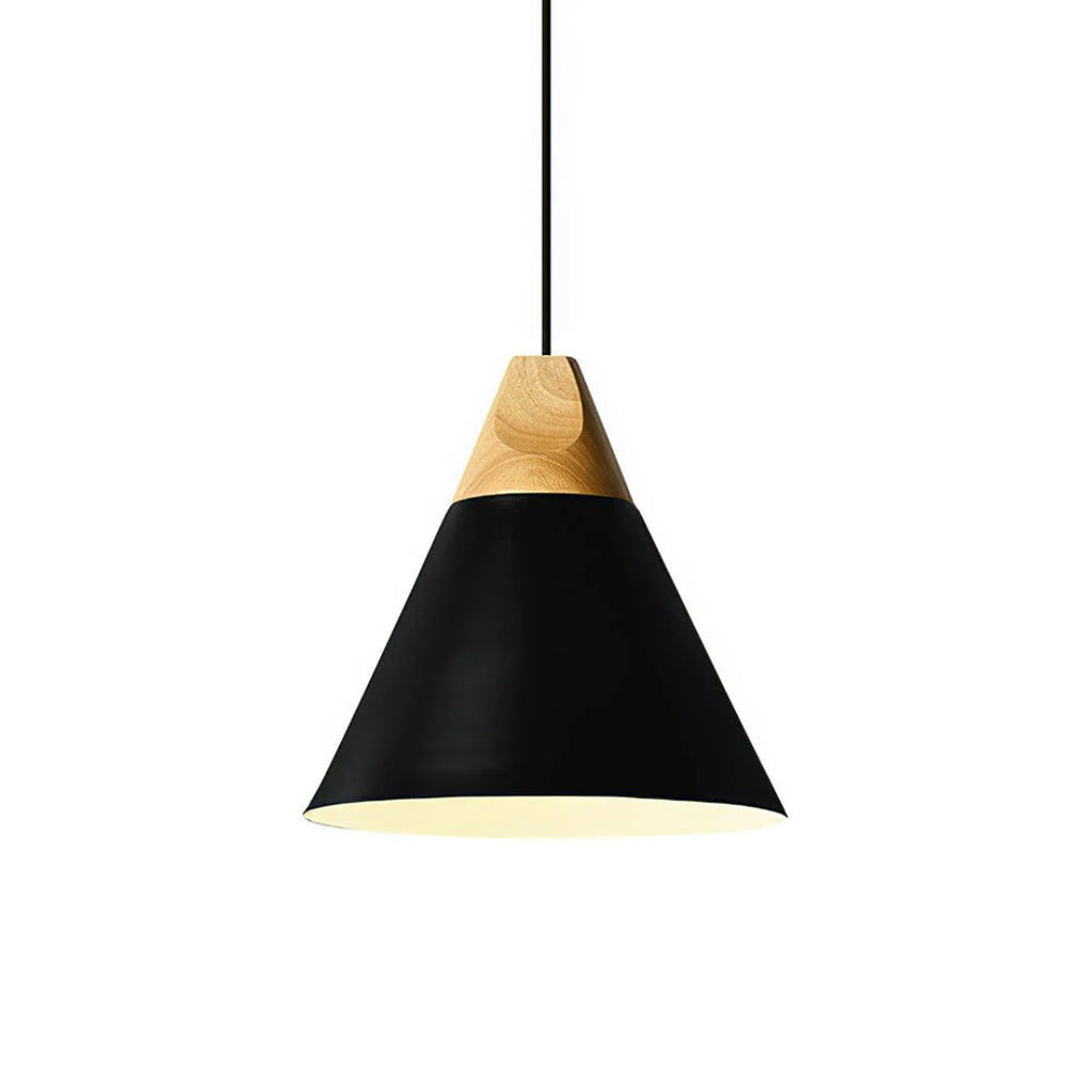 Scandinavian Wood Metal Pendant Light