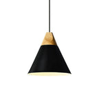 Scandinavian Wood Metal Pendant Light
