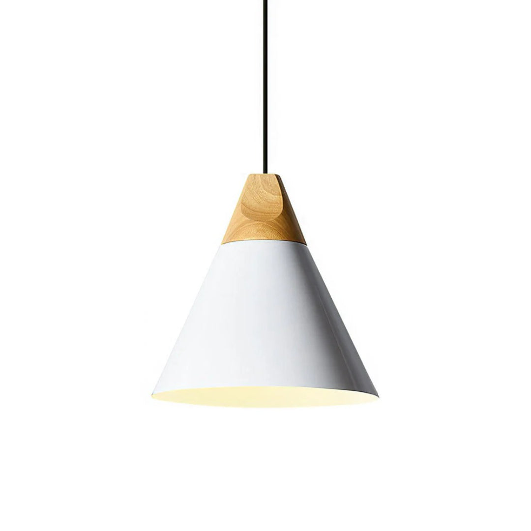 Scandinavian Wood Metal Pendant Light