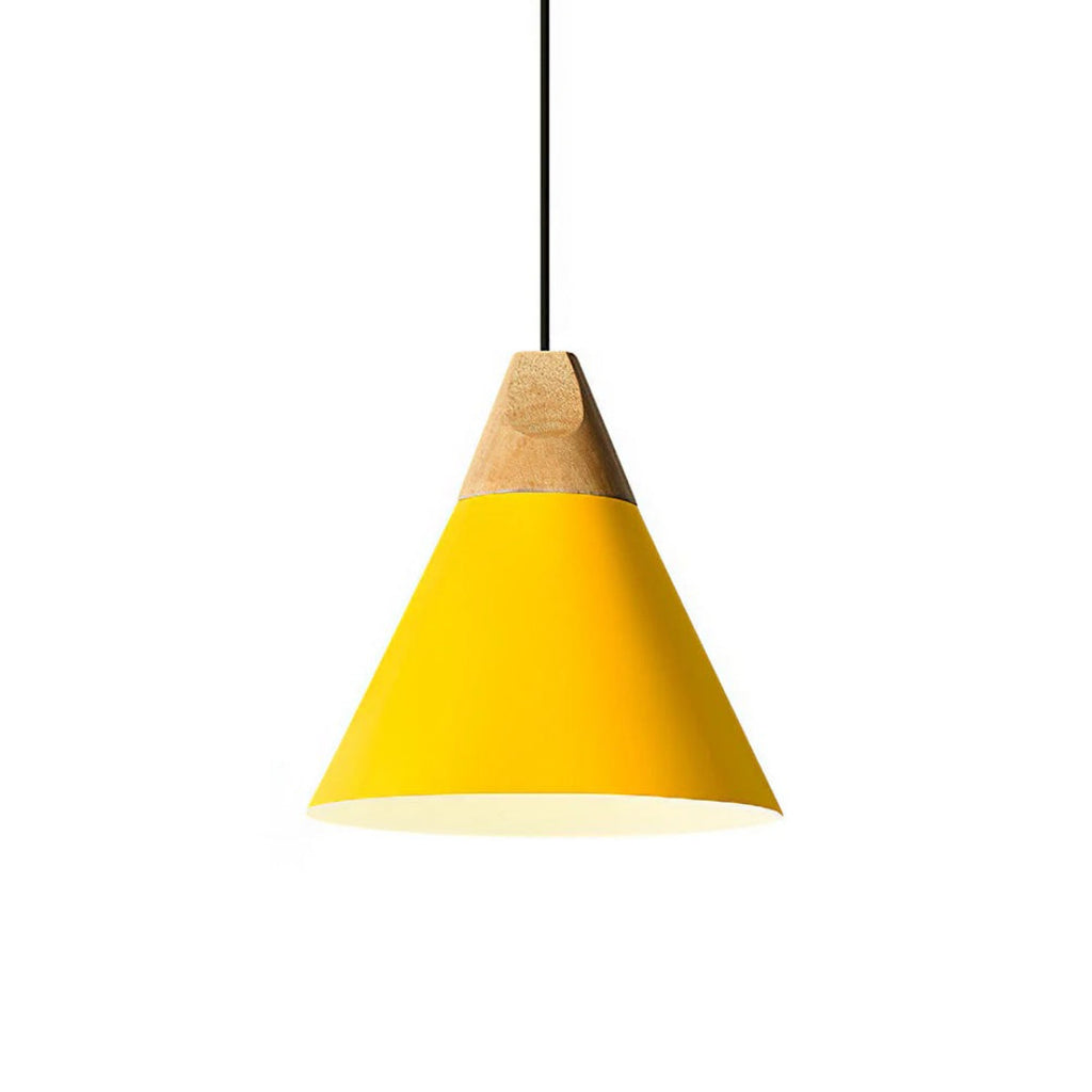 Scandinavian Wood Metal Pendant Light