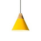 Scandinavian Wood Metal Pendant Light