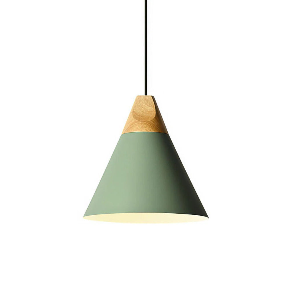 Scandinavian Wood Metal Pendant Light