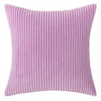 Corduroy Striped Throw Pillow Textured Decorative Cushion Cover