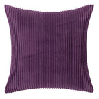 Corduroy Striped Throw Pillow Textured Decorative Cushion Cover
