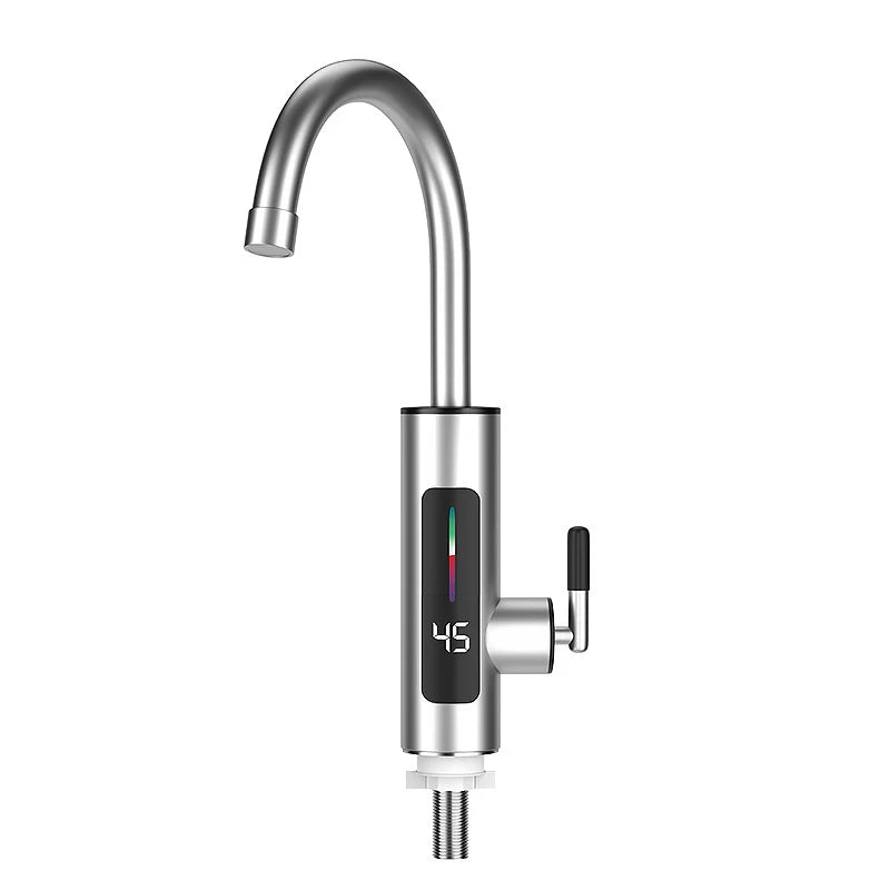 Electric Kitchen Faucet with Instantaneous Water Heater 3000W Stainless Steel