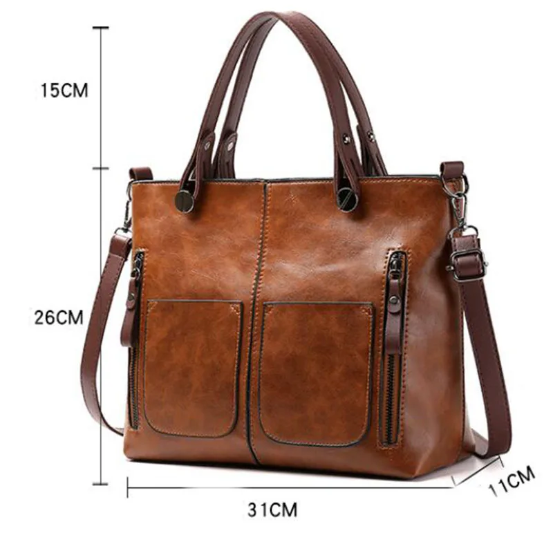 Women's Leather Shoulder Bag | Water-Resistant Crossbody Handbag with Adjustable Strap and Secure Magnetic Closure
