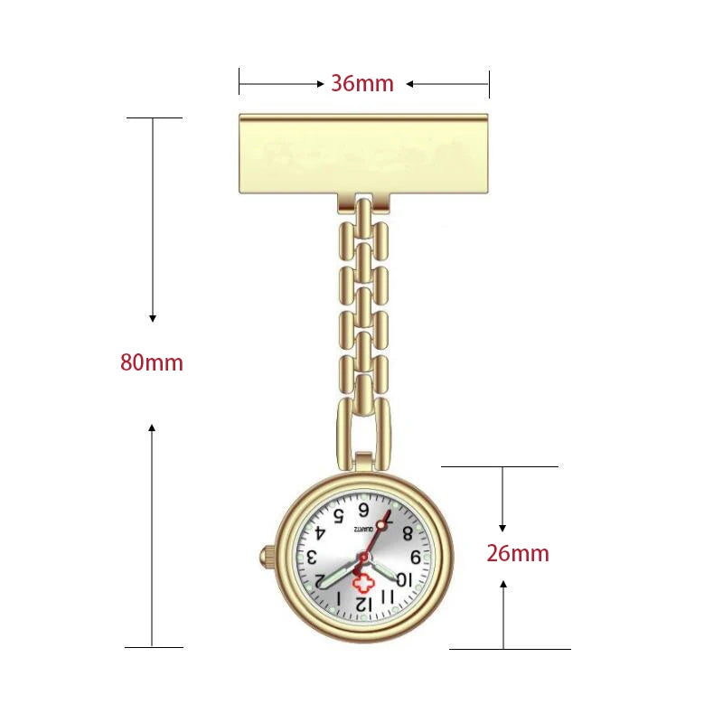Personalized Nurse Fob Watch | Clip-on Medical Watch for Doctors and Healthcare Professionals | Stainless Steel Design