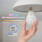 E27 LED Lamp | 2700K-3000K Light Temperature | Energy Efficient A+ Rated Smart IC System for Stable Performance
