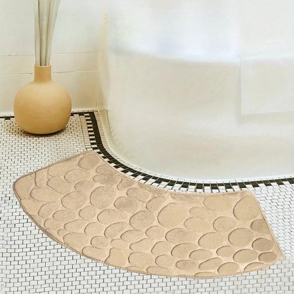 Curved Thickened Non-slip Bath Mat for Shower and Toilet Floor