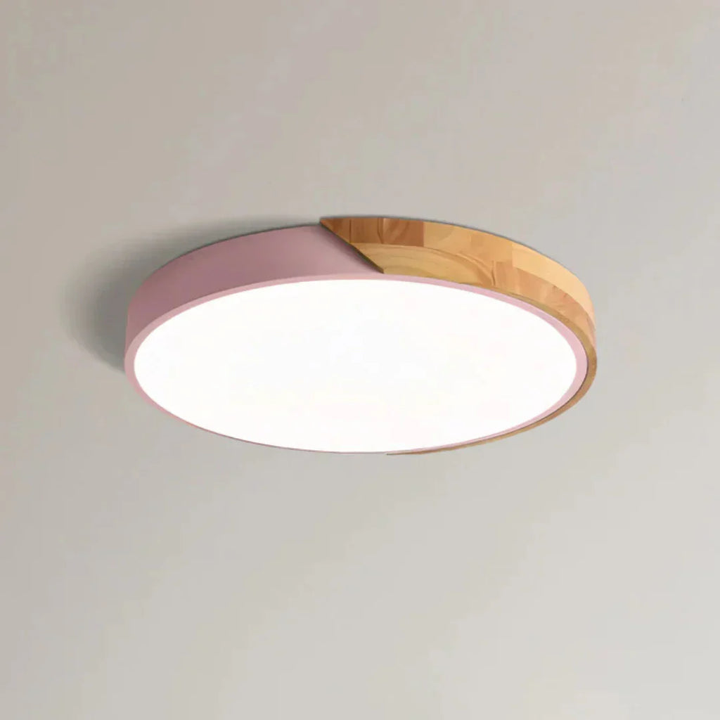 Nordic Wooden Round Ceiling Light