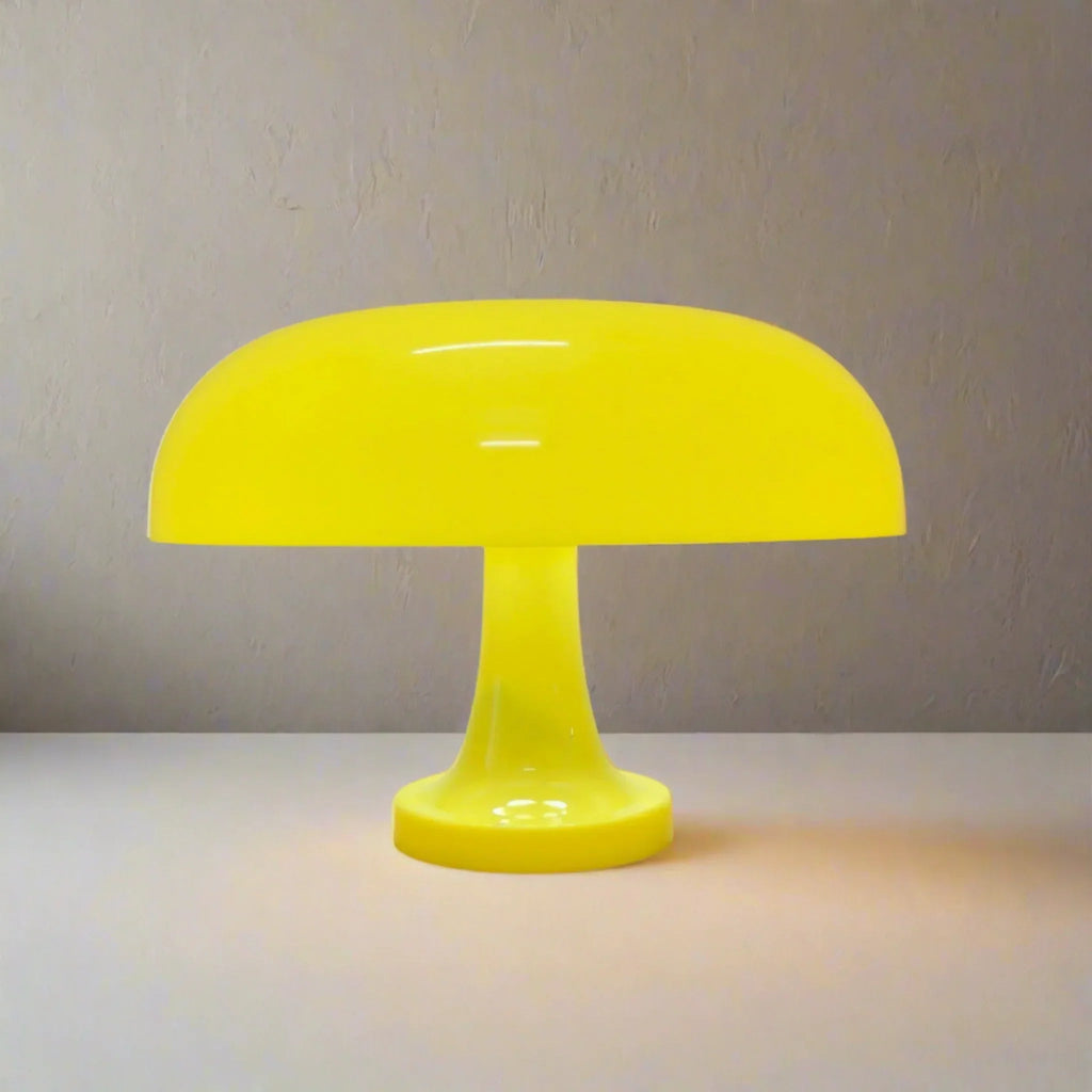Table Lamp ABS and PS Construction | Retro Mushroom Dome Style | USB-C Powered LED with Three Adjustable Lighting Modes